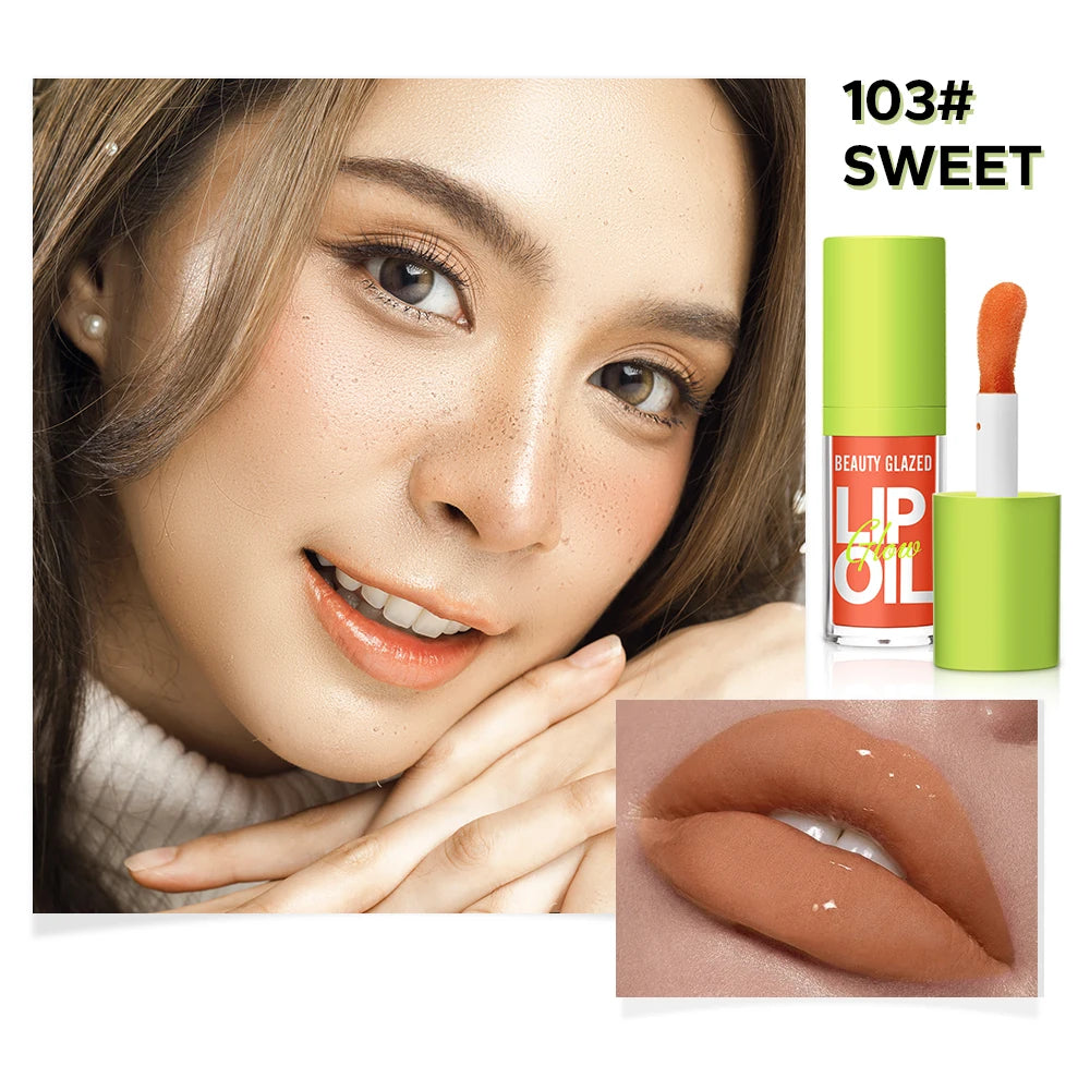 Aceite Labial Brillo Hidratante Nutritivo para Labios Suaves y Brillantes
