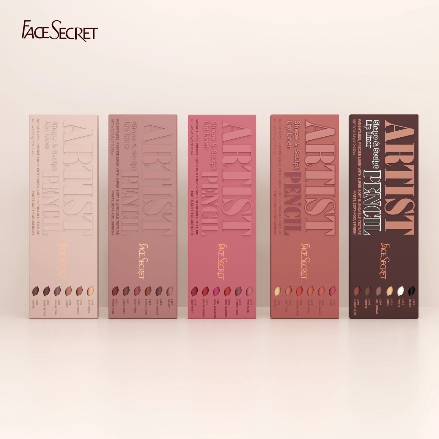 Set de 6 delineadores de labios