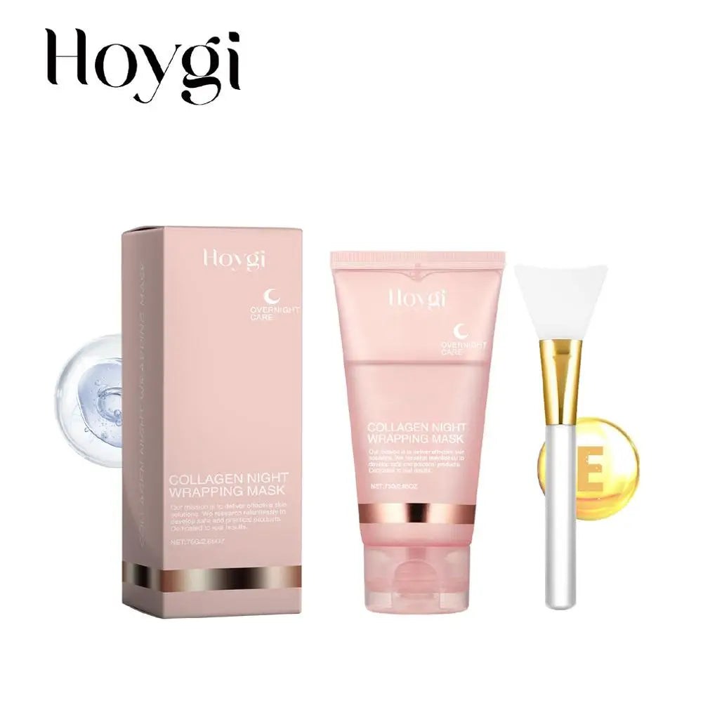 Mascarilla Facial Nocturna de Colágeno Coreana, Crema Hidratante Profunda