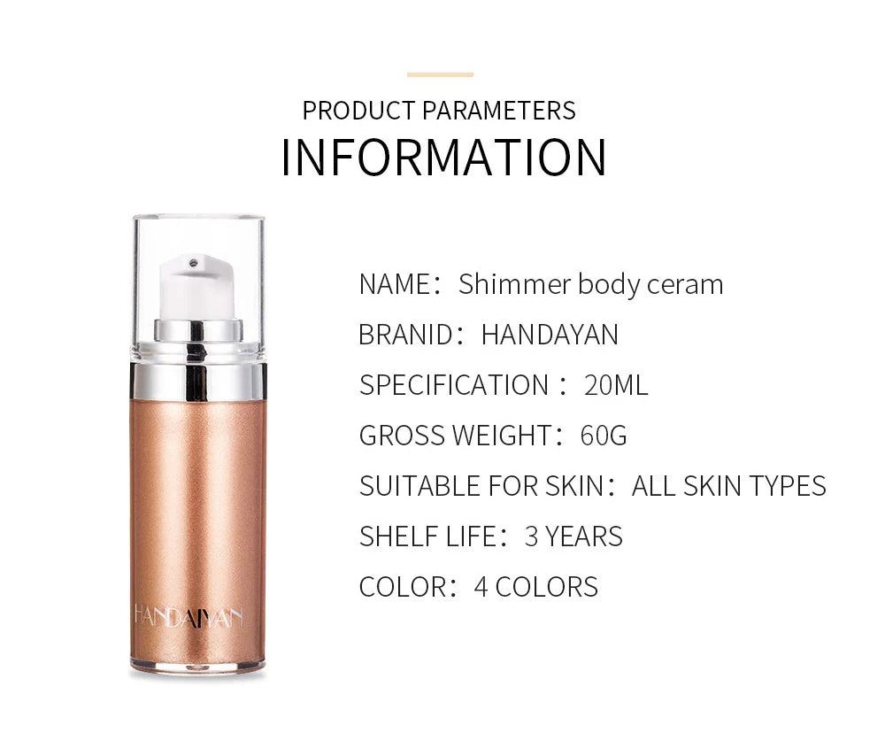 Shimmer Body hidratante Loción iluminadora