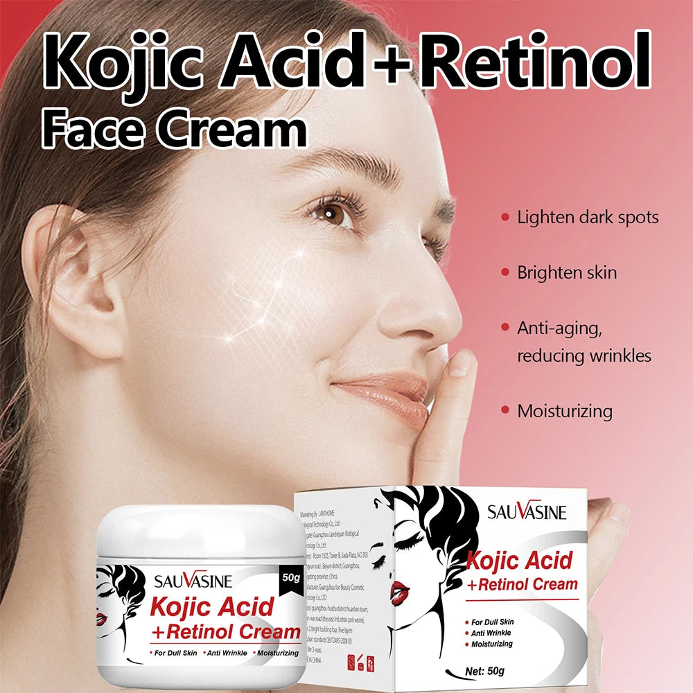 Crema ligera con ácido kójico y retinol