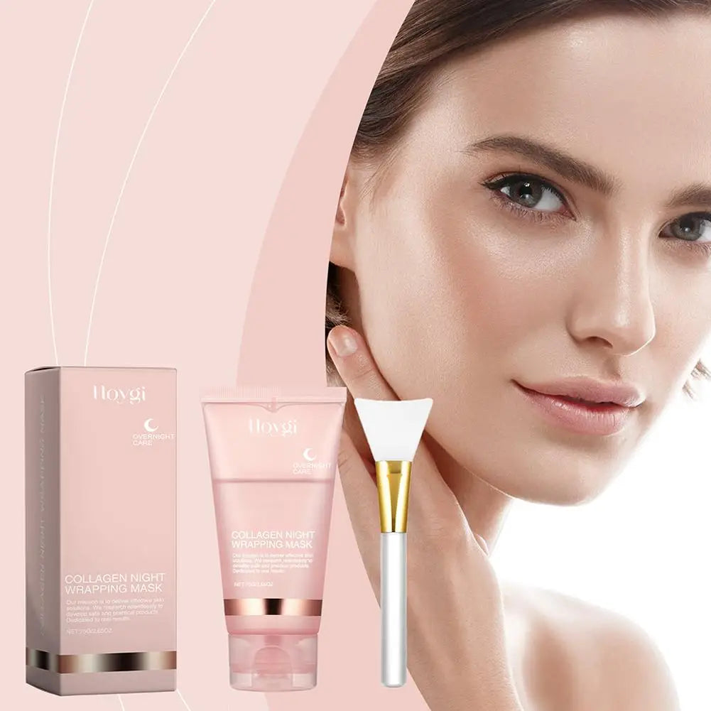 Mascarilla Facial Nocturna de Colágeno Coreana, Crema Hidratante Profunda