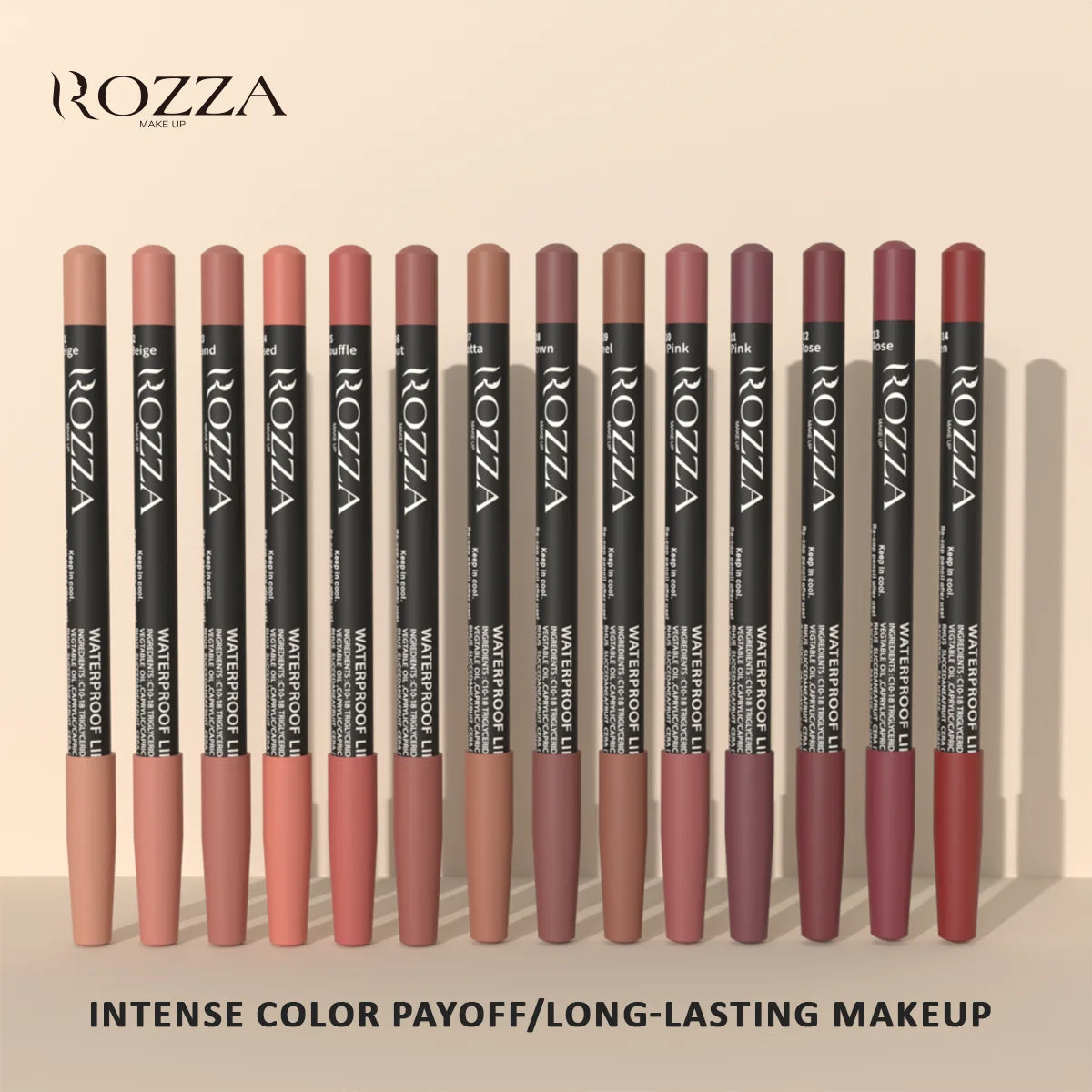 Set de 6 lapiz de labios tonos caramelo mate