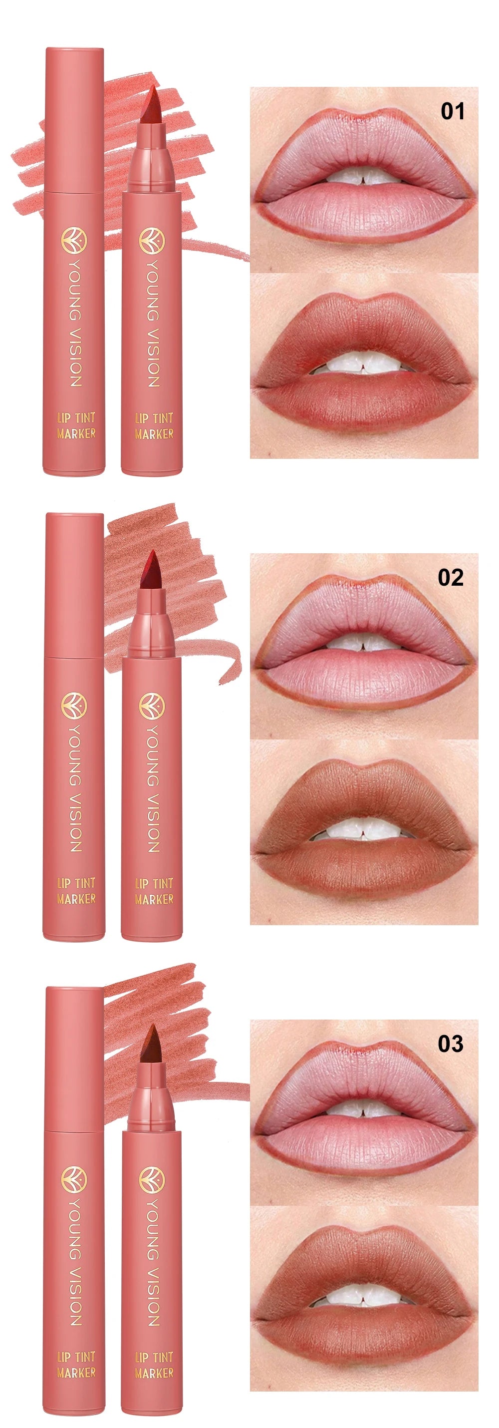 Lápiz de Labios Resistente al Agua con Color Intenso y Duradero