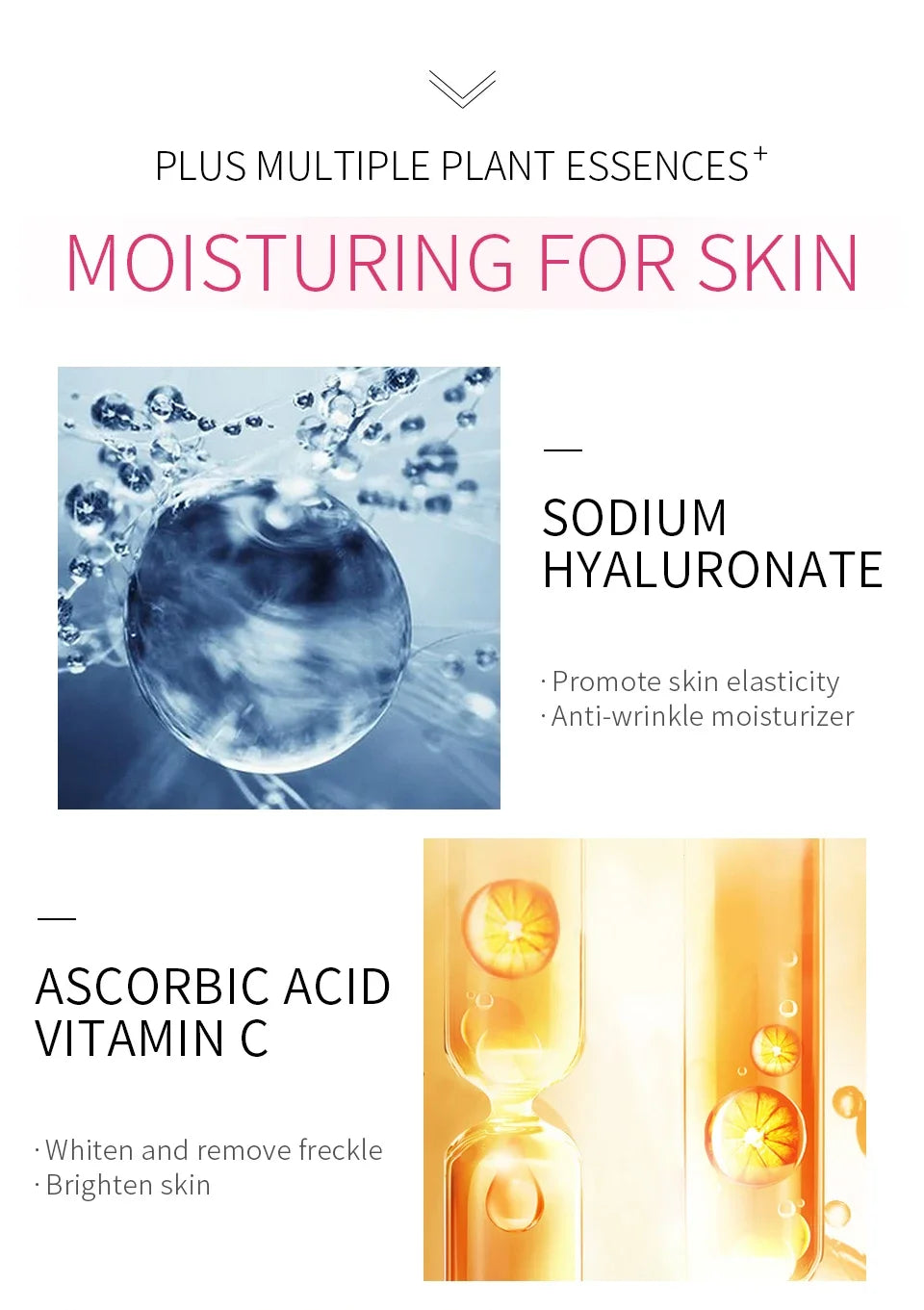 Esencia facial serum antiarrugas que reduce poros, hidrata y cuida la piel seca con efecto antienvejecimiento