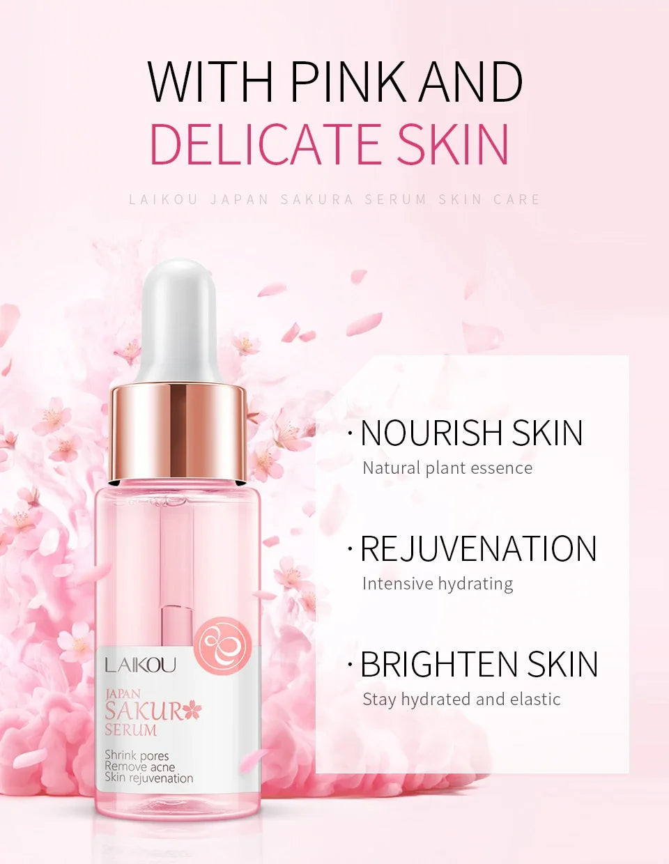 Esencia facial serum antiarrugas que reduce poros, hidrata y cuida la piel seca con efecto antienvejecimiento