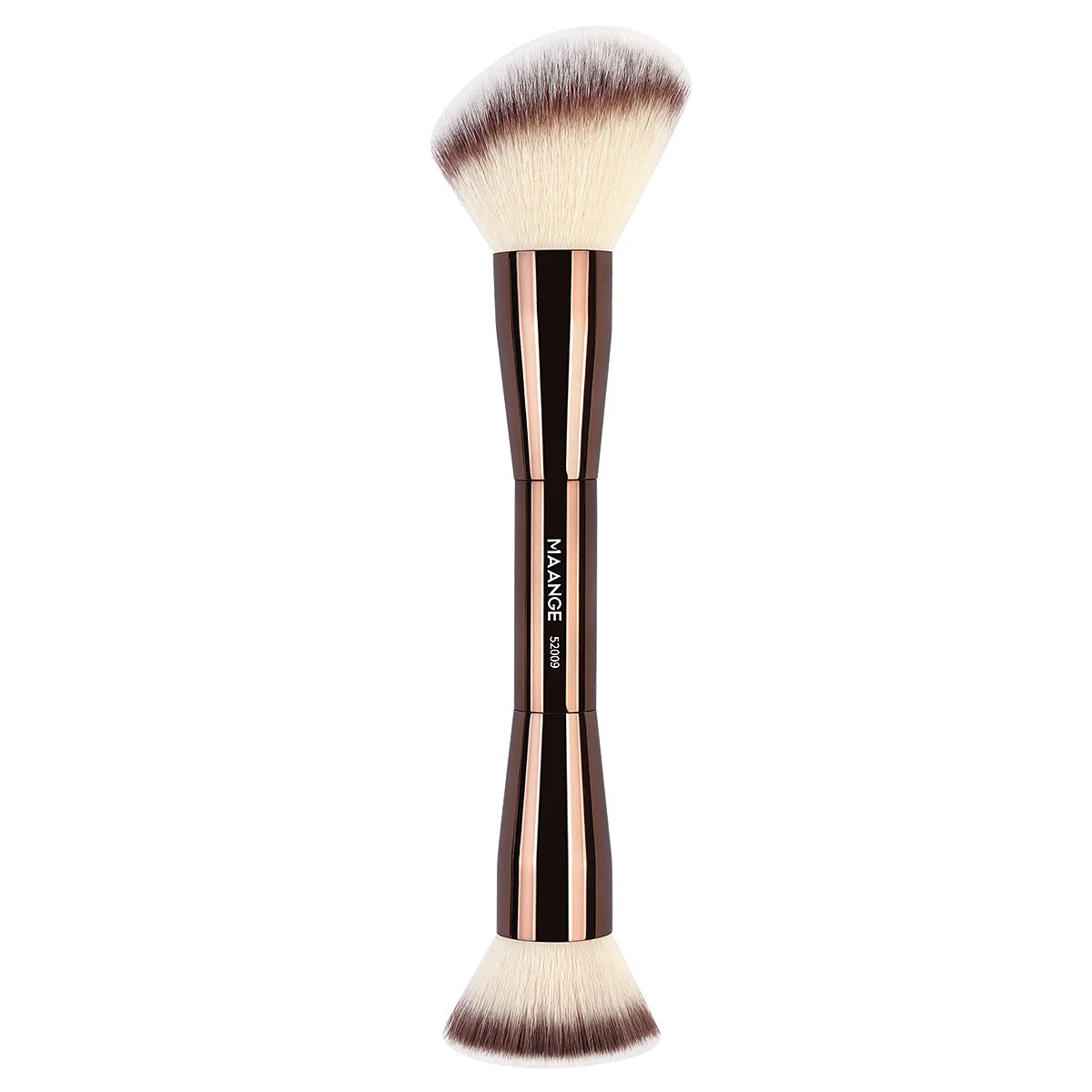 Brochas de Maquillaje MAANGE Doble Cabeza para Base, Polvo, Corrector, Colorete y Bronceador con Cerdas de Fibra Suave