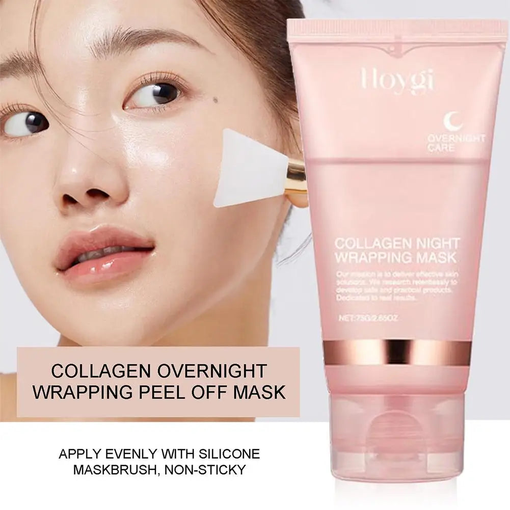 Mascarilla Facial Nocturna de Colágeno Coreana, Crema Hidratante Profunda