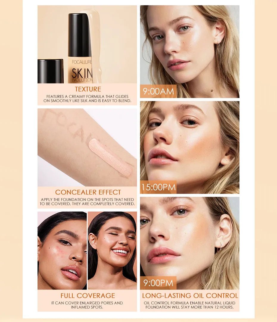 Base de Maquillaje Líquida Corrector Hidratante Control de Grasa - Filttro - Filttro