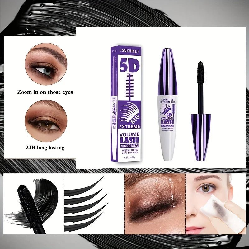 Mascara Extra Volumen a Prueba de Agua con 100% Colágeno para Pestañas Intensas y Duraderas - Filttro - Filttro