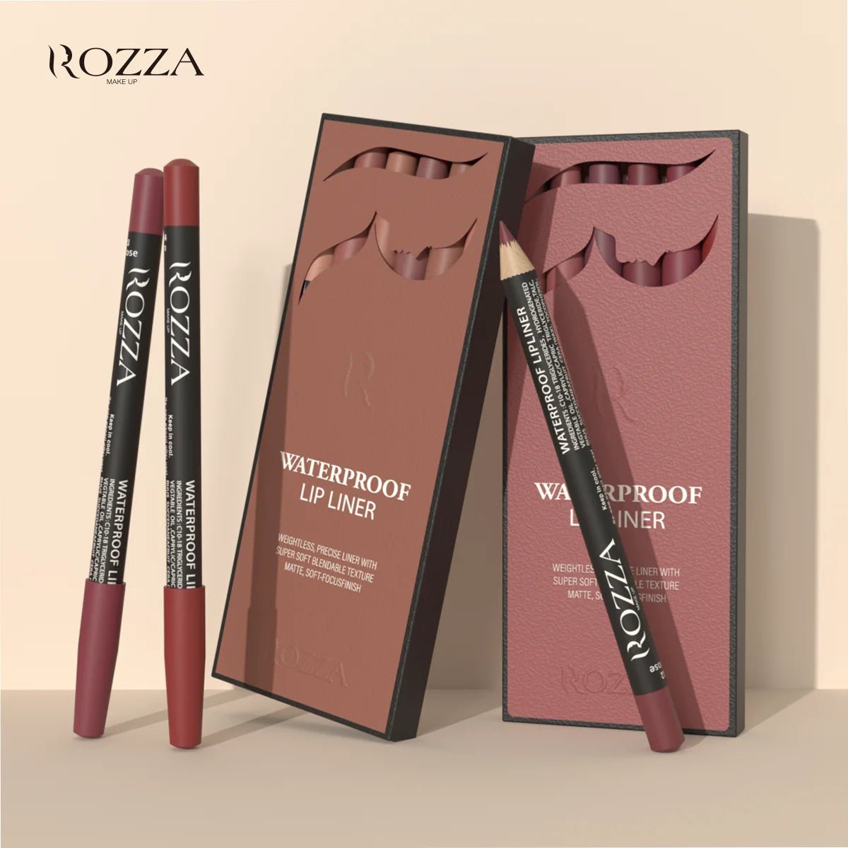 Set de 6 lapiz de labios tonos caramelo mate - Filttro - Filttro