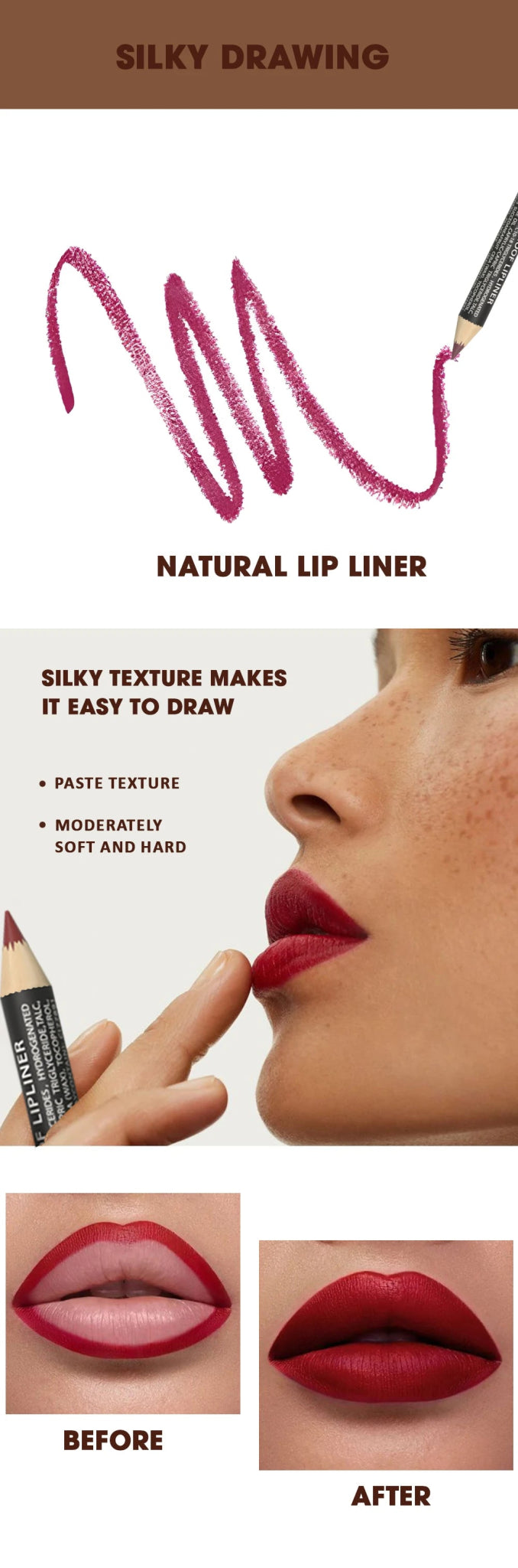Set de 6 lapiz de labios tonos caramelo mate - Filttro - Filttro