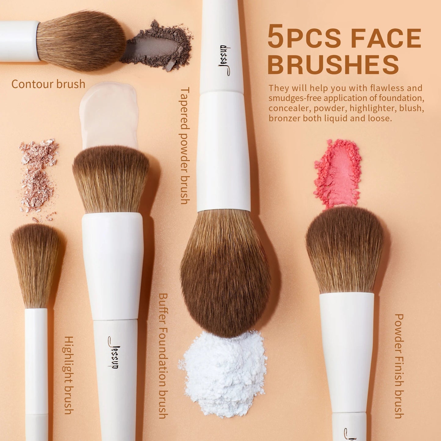 Set de Brochas de Maquillaje Jessup T329 con 14 piezas - Filttro - Filttro