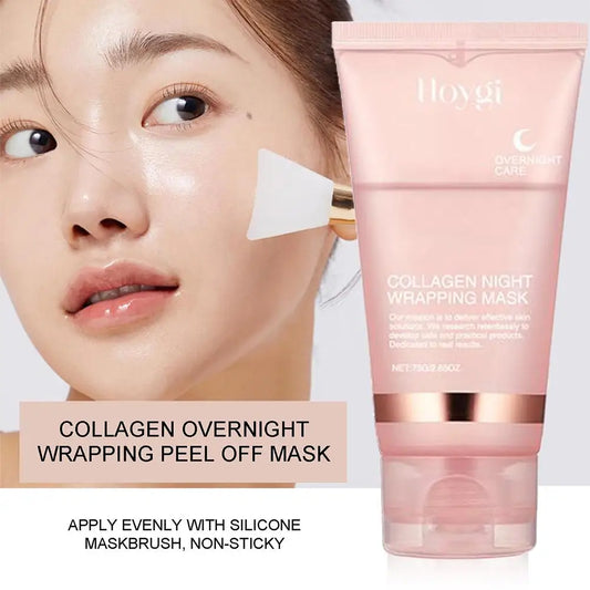 Mascarilla Facial Nocturna de Colágeno Coreana, Crema Hidratante Profunda