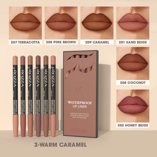 Set de 6 lapiz de labios tonos caramelo mate - Filttro - Filttro